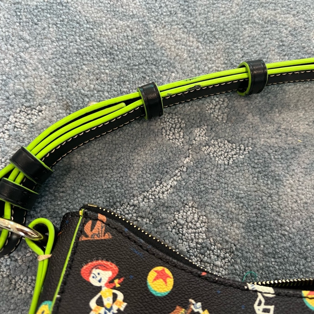 Dooney & Bourke Disney Pixar Hobo Black and Green purse EUC - Picture 4 of 16